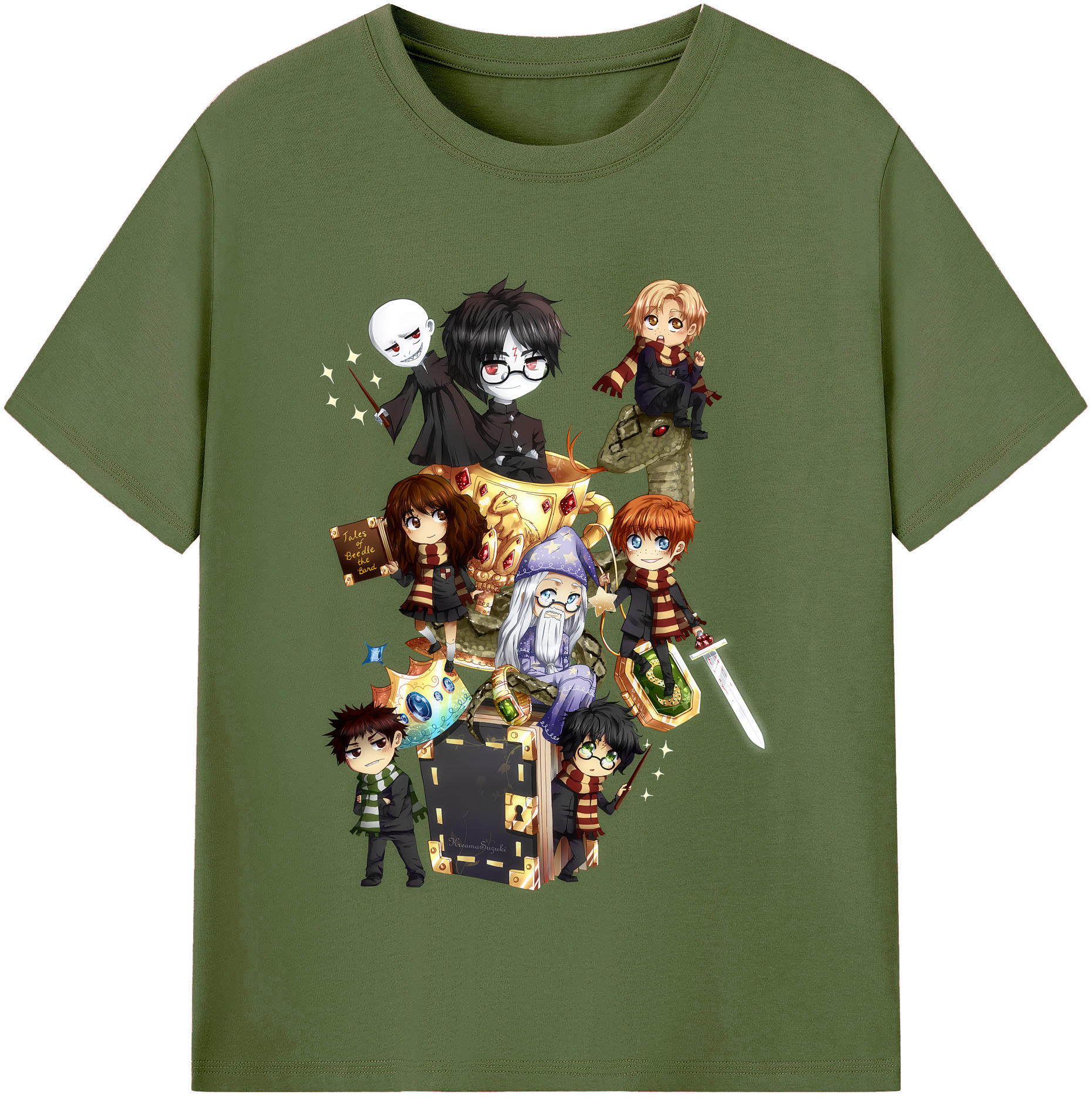 （画像用） Harry Potter ハリー・ポッターシリーズ 綿100％半袖Tシャツ（フロントプリント）